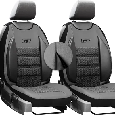Produktbild von Autositzbezüge x2 - Autositzschoner Universalgröße - Sitzauflage Auto - Sitzbezug Auto Vordersitze - Matte für Sitze im Auto - Grau