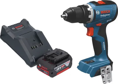 Zdjęcie produktu dla Bosch GSB 18V-65 Profesjonalna akumulatorowa wiertarko-wkrętarka udarowa 18 V 65 Nm bezszczotkowa + 1x akumulator 4,0 Ah + ładowarka