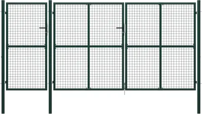 Obrázok produktu pre The Living Store Záhradná brána oceľová 400 x 150 cm zelená