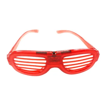 Produktbild von 3-Modus LED blinkende leuchtende Shutter-Brille für Event-Party-Halloween-Zubehör – Rot