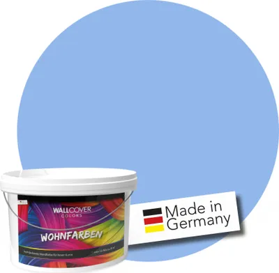 Produktbild von WALLCOVER Wandfarbe Blau Hellblau Hochdeckend Klasse 1 Matt 5L für 40 m²