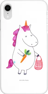 Produktbild von Mr. & Mrs. Panda Iphone XR Handyhülle Einhorn Gemüse - Weiß - Geschenk, Unicorn, Einhörner, Wochenmarkt, Premium Kunststoff, Biomarkt, Handy Case