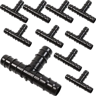 Immagine prodotto di Raccordo a T per tubo gocciolante 20 mm per irrigazione x10 raccordi
