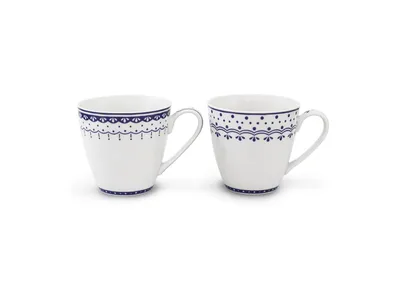 Obrázok produktu pre Sada hrnčekov, 0,30 l, český porcelán, HyggeLine, modrá, Leander, 2 ks