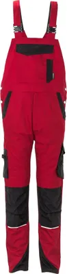 Produktbild von Größe 98 Planam Norit Herren Latzhose  rot schwarz Modell 6527