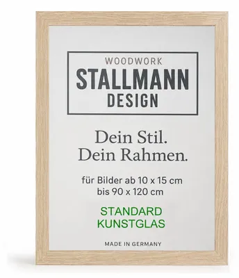 Produktbild von Bilderrahmen |Farbe:Sonoma|Bildgröße: 80x120 cm|30 mm breite MDF-Leiste|mit Kunstglas|moderner Fotorahmen
