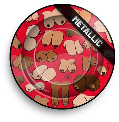 Produktbild von FIRE-FLOW Aschenbecher / Ashtray Small - Tittie Pattern, Metall, Ø 14 cm