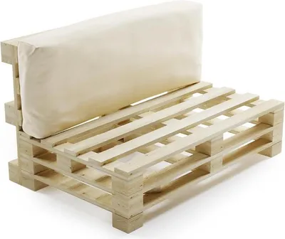 Produktbild von Abziehbares palettenkissenrücken aus polyester BANANAIR 120x40cm, beige