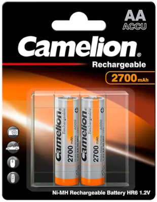 Produktbild von Camelion NH-AA2300BP2, Wiederaufladbarer Akku, AA, Nickel-Metallhydrid (NiMH), 1,2 V, 2 Stück(e), 2300 mAh