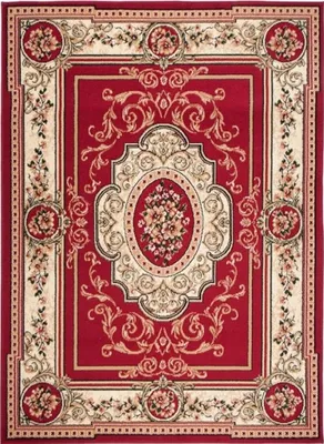 Produktbild von Tapiso Teppich ATLAS klassisch rot Wohnzimmer 80 x 150 cm
