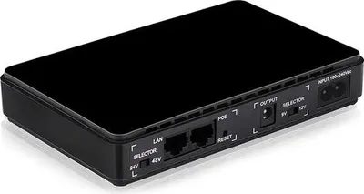 Immagine prodotto di Mini UPS con batteria di backup – Alimentazione di emergenza per router, modem e telecamera di sorveglianza – Powerbank integrata da 10000 mAh – Uscite USB 5 V, CC 9 V/12 V e Gigabit PoE 24 V/48 V – Alimentazione senza interruzioni – Alimentazione affidabile – N...