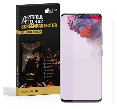 Produktbild von 1x 9H Nano-Glass für Samsung Galaxy S20 Ultra FULL CURVED 3D KLAR Anti-Shock Anti-Bruch Anti-Stoß Anti-Schmutz Panzernanoglas Displayschutz Schutzfolie Panzerfolie Panzerglas Screen-Protector