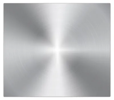 Produktbild von Spritzschutz Herdabdeckplatte Schneidebrett aus Glas Gebürstetes Alluminium 1-Teilig (60x52cm)