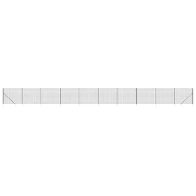 Produktbild von vidaXL Maschendrahtzaun mit Bodenhülsen Anthrazit 2x25 m