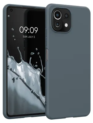 Produktbild von kwmobile Handyhülle für Xiaomi 11 Lite (5G) NE / Mi 11 Lite (5G) Hülle - TPU Case - Kabelloses Laden - Schutzhülle Cover in Dunkler Schiefer