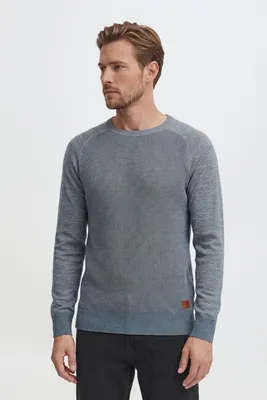 Image de Pull en maille pour hommes Blend BHGandolf, tricot fin, col rond, 100% coton, coupe classique