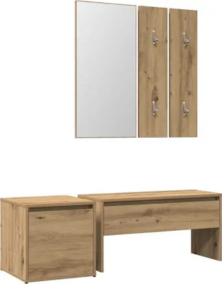 Image de vidaXL Ensemble de vestiaires Artisan-Chêne Matériau dérivé du bois