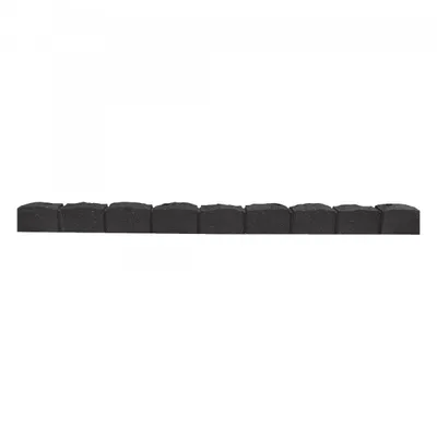 Image de Bordure de jardin en caoutchouc recyclé grise 120x7x8 cm