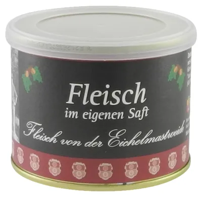 Produktbild von Fleisch im eigenen Saft vom Eichelmastschwein (200 g)