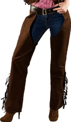 Produktbild von O9760-40-42 braun Damen Cowboy Cowgirl Chaps WildKunstleder Gr.40-42