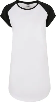 Produktbild von Urban Classics Ladies - Raglan Shirt Kleid weiß - M
