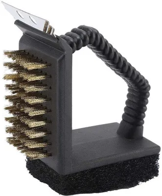 Produktbild von Grillreinigungswerkzeug 3-in-1 Design - Edelstahl - Grill- und Ofenreinigung - Sicherer Griff - für Gas- und Kohlegrills - Effizientes Reinigen - Grill- und Backofenreinigungswerkzeug