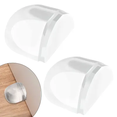 2er-Pack durchsichtige selbstklebende Bodentürstopper