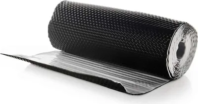 Produktbild von Wandanschlussband | Role 500cm | Farbe: Schwarz | 3D Struktur | Kaminanschlussband | DQ-PP