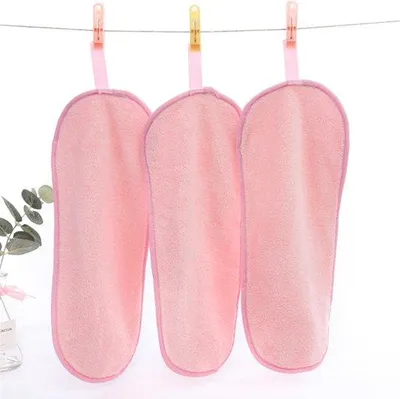 Productafbeelding van 4 herbruikbare gezichtsdoekjes, make-up doekjes, herbruikbaar, microvezel, gezichtsdoekjes, herbruikbaar, voor het verwijderen en reinigen