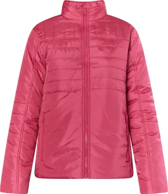 Produktbild von Damen Jacke rosa Gr. L mit Stehkragen und seitlichen Reißverschlusstaschen
