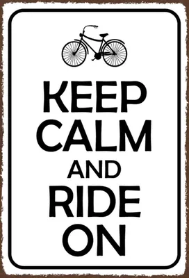 Produktbild von vianmo Holzschild 18x12 cm Keep Calm and Ride on