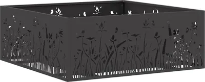 Produktbild von vidaXL Feuerstelle Schwarz 80 x 80 x 30 cm Stahl