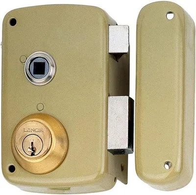 Produktbild von Sicherheitsschloss 60mm Rechts Goldfarben - für Schrank oder Tür