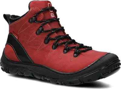 Produktbild von nagaba Boots Damen Wanderschuhe mit Futter Schwarzfilz, Rot, 41