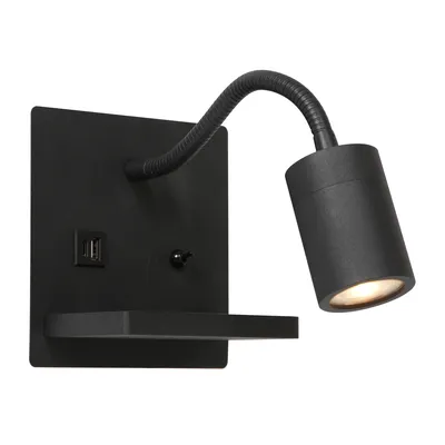 Immagine prodotto di Lampada da parete - nero - Upround - plastica metallo - lampada da letto - GU10 - 3654ZW - Mexlite