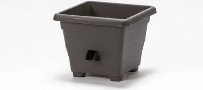 Produktbild von Plastia | Pflanzkübel Bergamot - 11L - Grau - Selbstbewässernd - Ideal Für Balkon Und Terrasse