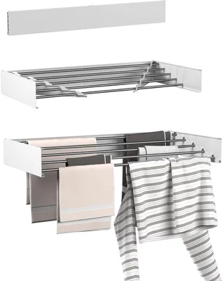 Zdjęcie produktu dla Suszarka do bielizny rozkładana - Praktyczna suszarka do prania - Oszczędza miejsce - 80 cm - Biała
