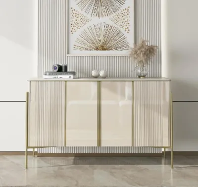 Produktbild von Sideboard Modern Holz Wohnzimmer Möbel Schrank Kommode Luxus Beige