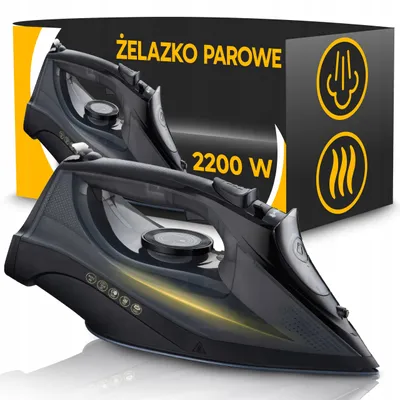 Obrázok produktu pre Naparovač 2200 W, keramický povrch, funkcia proti usádzaniu vodného kameňa, funkcia proti odkvapkávaniu, objem 450 ml, ergonomická rukoväť