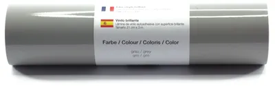 Produktbild von Kreativplotter Vinylfolie glänzend GRAU 21x300 cm
