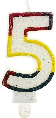 Immagine prodotto di Candela numero con glitter 5