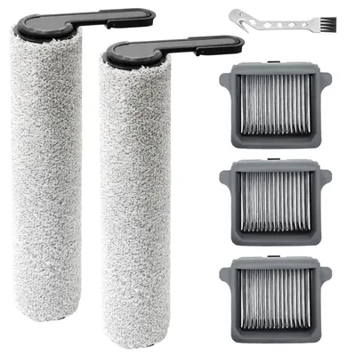 Obrázok produktu pre Náhradné diely pre Tineco FLOOR ONE S7 Combo / S7 FlashDry / Switch S7: 2 valčekové kefy, 3 HEPA filtre, 1 čistiaca kefa