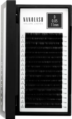 Produktbild von Wimpernextensions zur Volumentechnik Nanolash 0.05 D Curl 11mm Länge