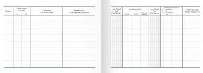 Produktbild von Brunnen 1010141 Fahrtenbuch (A6 quer, Kartoneinband, 40 Blatt, 3 Farben) sortiert