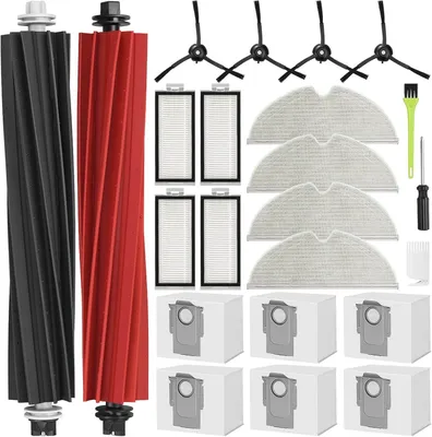 Produktbild von Q5 Pro Zubehör für Roborock Q5 Max+ / Q8 Max+ / Q5 Pro+ / Q5 Pro Plus /Q8 Max Plus Ersatzteile Zubehörset Q5 DuoRoller+ 6 Staubbeutel 2 Hauptbürsten 4 HEPA Filter 4 Wischtücher 4 Seitenbürste