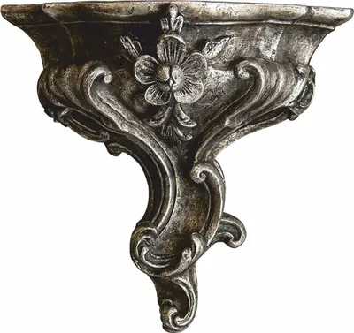 Produktbild von Casa Padrino Luxus Barock Wandkonsole Antik Silber / Schwarz H. 23 cm -  Italy