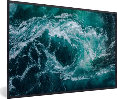 Produktbild von MuchoWow® MuchoWow® Gerahmtes Poster Meer - Norwegen - Wasser 60x40 cm - Poster mit zchwarzem Bilderrahmen - Printing - Wanddeko Schlafzimmer