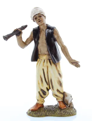 Orientalischer Flötenspieler, 10 cm, mehrfarbig
