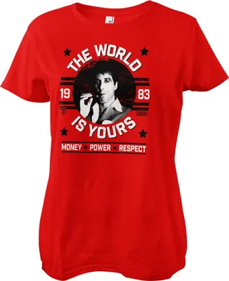 Produktbild von The World Is Yours Girly Tee - Small - Red