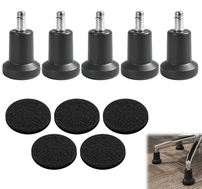 Produktbild von Stuhlgleiter mit Filzpads, 5 cm, schwarz, für Bürostühle